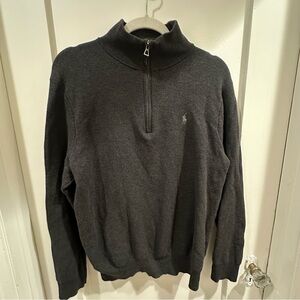 Polo by Ralph Lauren Charcoal Half-Zip Sweater